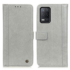 Leather Case Stands Flip Cover Holder M10L for Realme 8 5G Gray