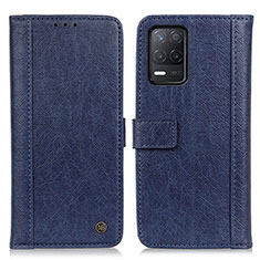 Leather Case Stands Flip Cover Holder M10L for Realme Q3 5G Blue