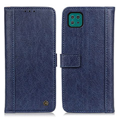 Leather Case Stands Flip Cover Holder M10L for Samsung Galaxy A22 5G Blue