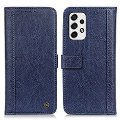 Leather Case Stands Flip Cover Holder M10L for Samsung Galaxy A53 5G Blue