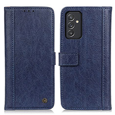 Leather Case Stands Flip Cover Holder M10L for Samsung Galaxy Quantum2 5G Blue