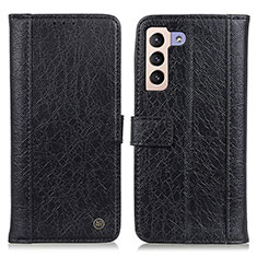 Leather Case Stands Flip Cover Holder M10L for Samsung Galaxy S24 Plus 5G Black