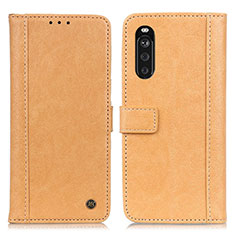 Leather Case Stands Flip Cover Holder M10L for Sony Xperia 10 III Lite Khaki