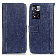 Leather Case Stands Flip Cover Holder M10L for Xiaomi Mi 11i 5G (2022) Blue