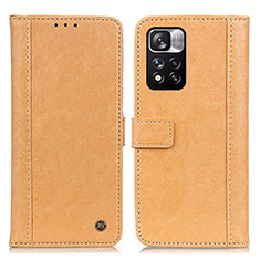 Leather Case Stands Flip Cover Holder M10L for Xiaomi Mi 11i 5G (2022) Khaki