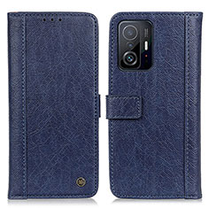 Leather Case Stands Flip Cover Holder M10L for Xiaomi Mi 11T 5G Blue