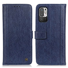 Leather Case Stands Flip Cover Holder M10L for Xiaomi POCO M3 Pro 5G Blue