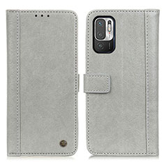 Leather Case Stands Flip Cover Holder M10L for Xiaomi POCO M3 Pro 5G Khaki