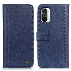 Leather Case Stands Flip Cover Holder M10L for Xiaomi Redmi K40 Pro 5G Blue