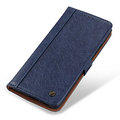 Leather Case Stands Flip Cover Holder M10L for Xiaomi Redmi Note 10 4G Blue