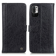 Leather Case Stands Flip Cover Holder M10L for Xiaomi Redmi Note 10 JE 5G Black