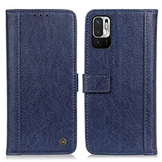 Leather Case Stands Flip Cover Holder M10L for Xiaomi Redmi Note 10 JE 5G Blue