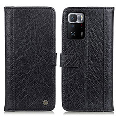 Leather Case Stands Flip Cover Holder M10L for Xiaomi Redmi Note 10 Pro 5G Black