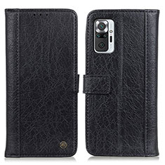 Leather Case Stands Flip Cover Holder M10L for Xiaomi Redmi Note 10 Pro Max Black