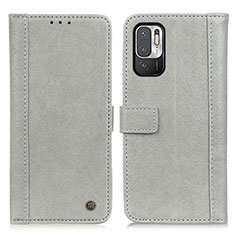 Leather Case Stands Flip Cover Holder M10L for Xiaomi Redmi Note 10T 5G Khaki