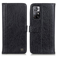 Leather Case Stands Flip Cover Holder M10L for Xiaomi Redmi Note 11 5G Black