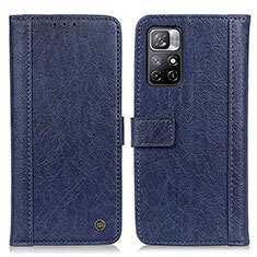 Leather Case Stands Flip Cover Holder M10L for Xiaomi Redmi Note 11 5G Blue