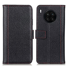 Leather Case Stands Flip Cover Holder M11L for Huawei Nova 8i Black