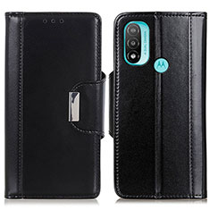 Leather Case Stands Flip Cover Holder M11L for Motorola Moto E40 Black