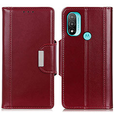 Leather Case Stands Flip Cover Holder M11L for Motorola Moto E40 Red