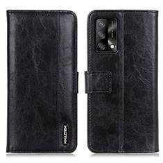 Leather Case Stands Flip Cover Holder M11L for Oppo A74 4G Black