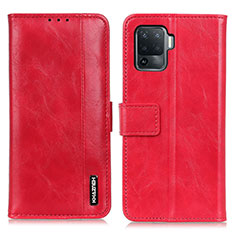 Leather Case Stands Flip Cover Holder M11L for Oppo A94 4G Red