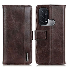 Leather Case Stands Flip Cover Holder M11L for Oppo Reno5 A Brown