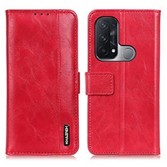 Leather Case Stands Flip Cover Holder M11L for Oppo Reno5 A Red