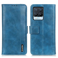 Leather Case Stands Flip Cover Holder M11L for Realme 8 Pro Blue