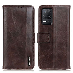 Leather Case Stands Flip Cover Holder M11L for Realme 9 5G India Brown