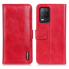 Leather Case Stands Flip Cover Holder M11L for Realme 9 5G India Red