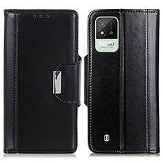 Leather Case Stands Flip Cover Holder M11L for Realme C20A Black