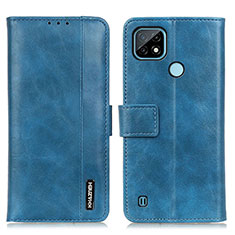 Leather Case Stands Flip Cover Holder M11L for Realme C21 Blue