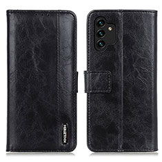 Leather Case Stands Flip Cover Holder M11L for Samsung Galaxy A13 5G Black