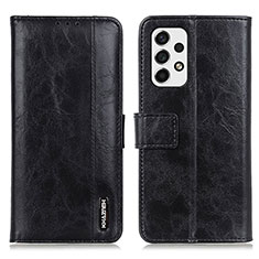 Leather Case Stands Flip Cover Holder M11L for Samsung Galaxy A53 5G Black