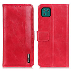 Leather Case Stands Flip Cover Holder M11L for Samsung Galaxy F42 5G Red