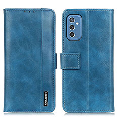Leather Case Stands Flip Cover Holder M11L for Samsung Galaxy M52 5G Blue