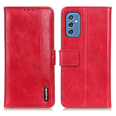 Leather Case Stands Flip Cover Holder M11L for Samsung Galaxy M52 5G Red