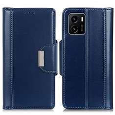 Leather Case Stands Flip Cover Holder M11L for Vivo Y01 Blue