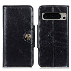 Leather Case Stands Flip Cover Holder M12L for Google Pixel 8 Pro 5G Black