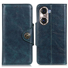 Leather Case Stands Flip Cover Holder M12L for Huawei Honor 60 5G Blue