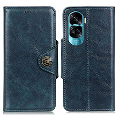 Leather Case Stands Flip Cover Holder M12L for Huawei Honor 90 Lite 5G Blue