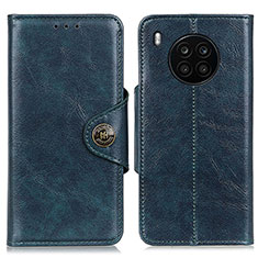 Leather Case Stands Flip Cover Holder M12L for Huawei Nova 8i Blue