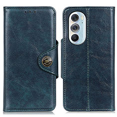 Leather Case Stands Flip Cover Holder M12L for Motorola Moto Edge 30 Pro 5G Blue