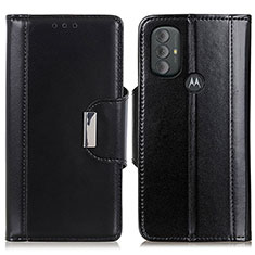 Leather Case Stands Flip Cover Holder M12L for Motorola Moto G Play (2023) Black