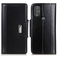Leather Case Stands Flip Cover Holder M12L for Motorola Moto G Power (2022) Black