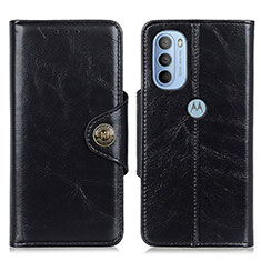 Leather Case Stands Flip Cover Holder M12L for Motorola Moto G41 Black