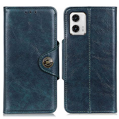 Leather Case Stands Flip Cover Holder M12L for Motorola Moto G73 5G Blue