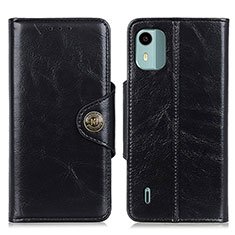 Leather Case Stands Flip Cover Holder M12L for Nokia C12 Pro Black