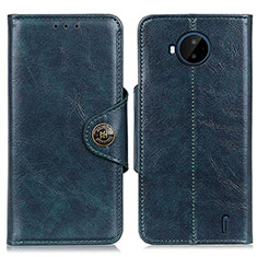 Leather Case Stands Flip Cover Holder M12L for Nokia C20 Plus Blue